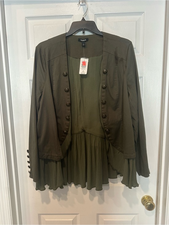 torrid Jackets & Blazers - NWT Torrid Twill Peplum Military Jacket